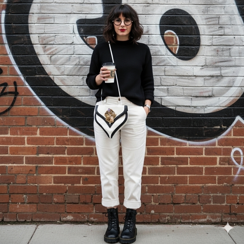 Highly Collectible Vintage Fancy Nancy Brutalist Crossbody Bag